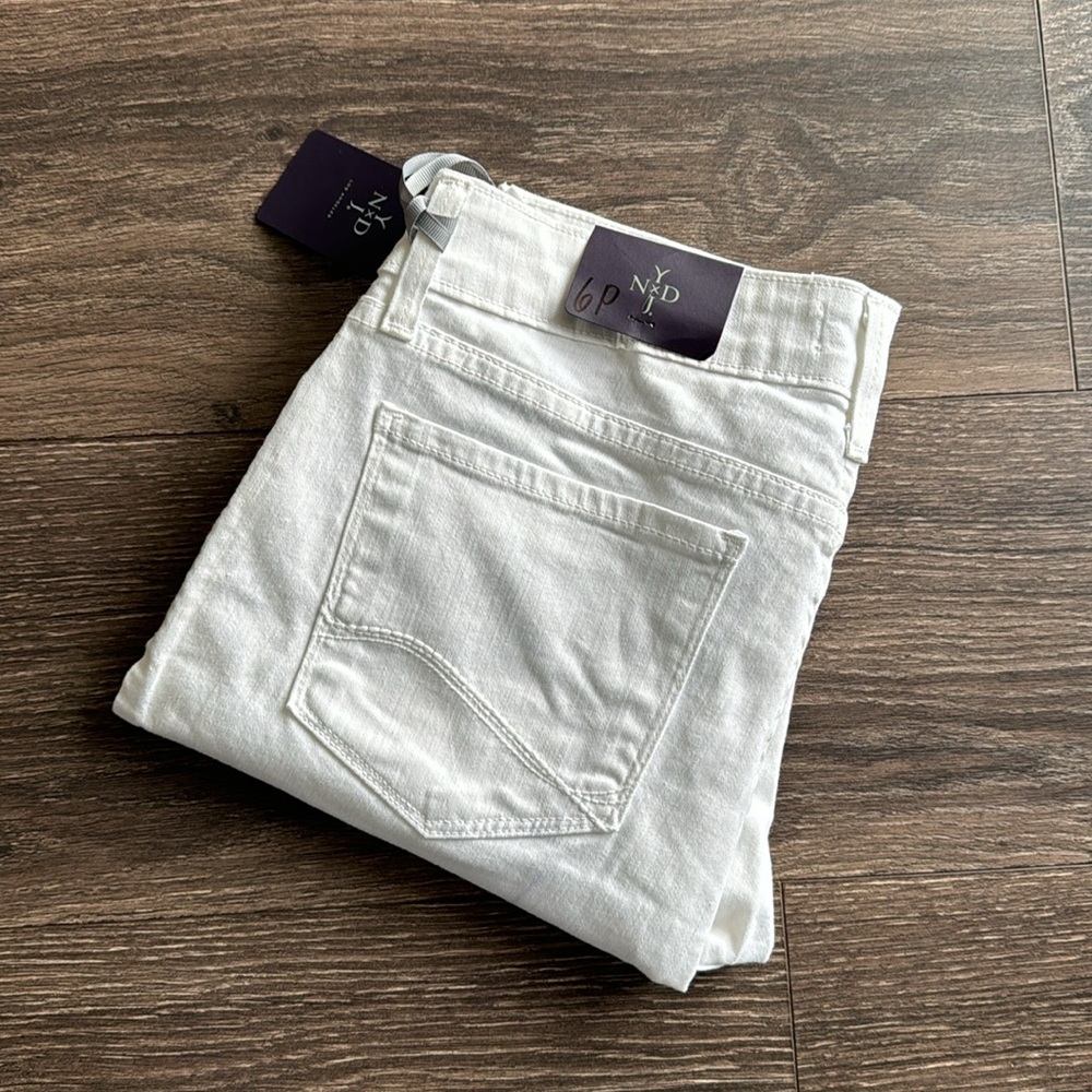 NWT! NYDJ Clarissa Ankle White Denim Jeans